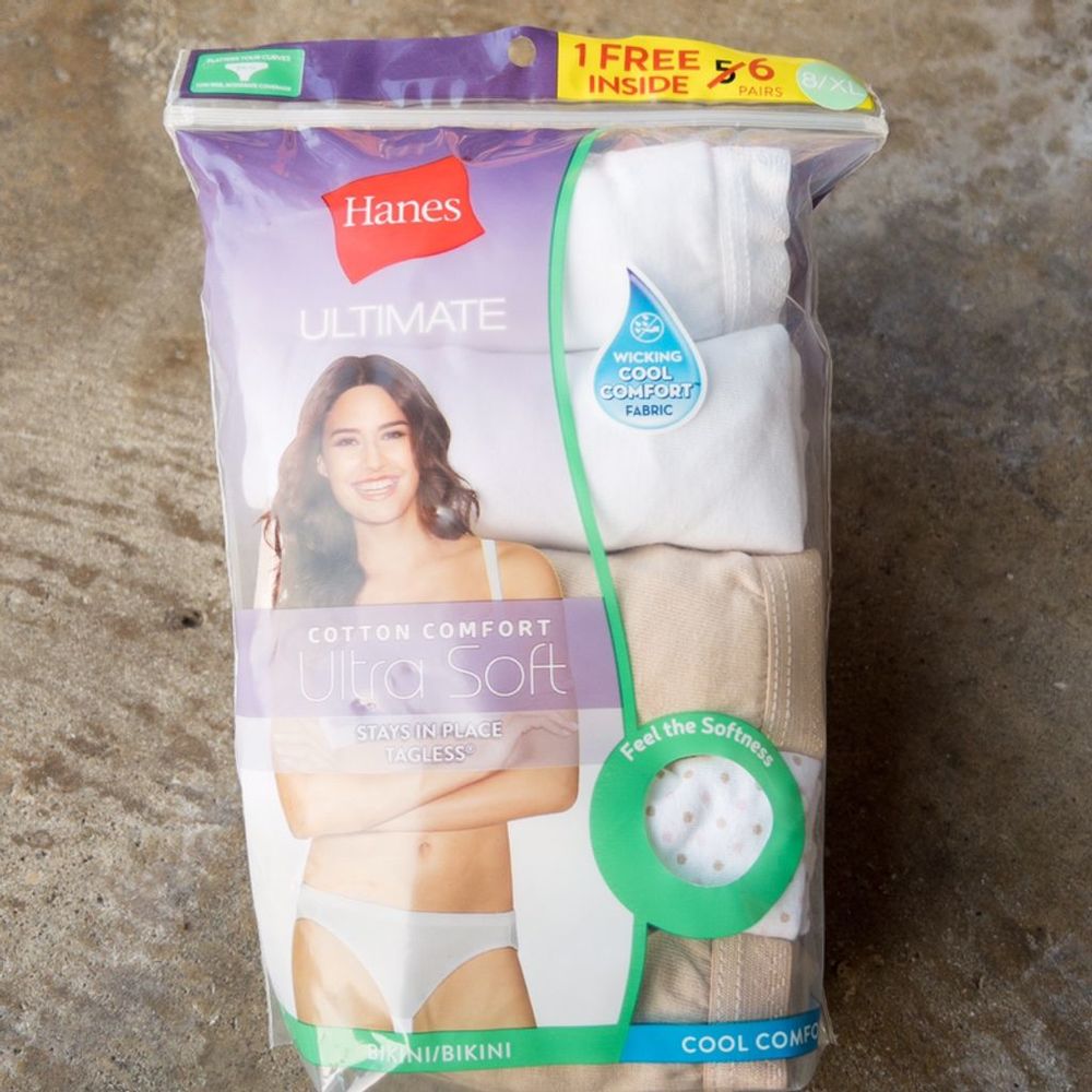 Women's Hanes Ultimate Cotton Comfort Ultra Soft Bikini size 5/S